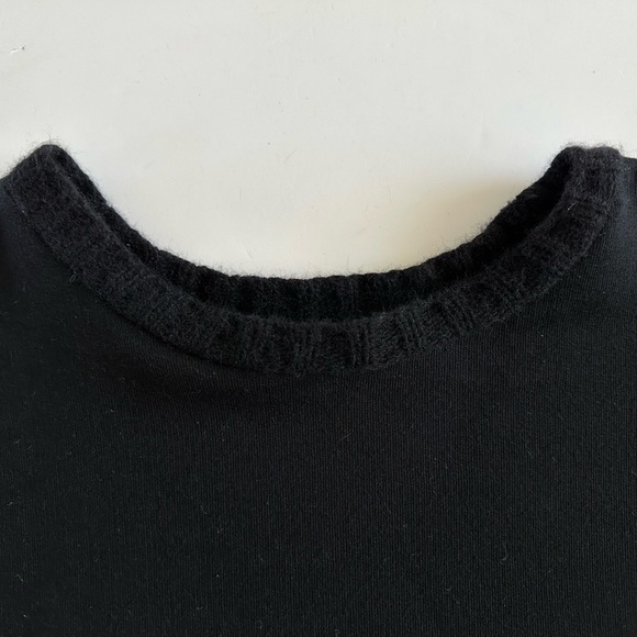 All Saints Women's Size Small Nia Drape Asymmetrical Wool Mix Sweater Black - Picture 11 of 11